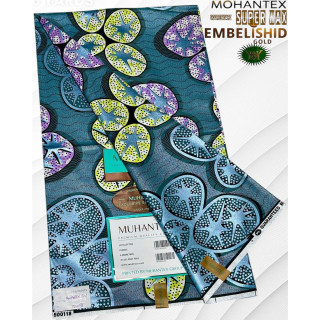 Tissu Super Wax  Embelishid Gold